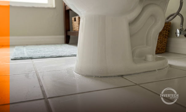 Sewage smell near toilet base, plumbing inspection Florida